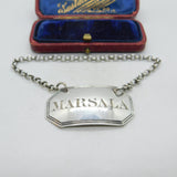 Early Victorian Sterling Silver Marsala Wine Decanter Label Antique 1844 London