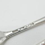 Pair of Georgian Sterling Silver Shell Pattern Feather Forks 1777 London Antique