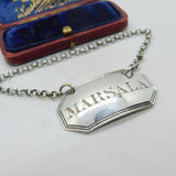 Early Victorian Sterling Silver Marsala Wine Decanter Label Antique 1844 London
