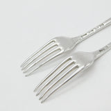 Pair of Georgian Sterling Silver Shell Pattern Feather Forks 1777 London Antique
