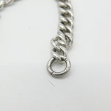 Victorian Sterling Silver Graduating Albert Watch Chain with Fob 1897 Birmingham