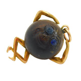 WW1 9ct Gold Mounted 'Touch Wud' Lucky Charm Pendant Antique c1915