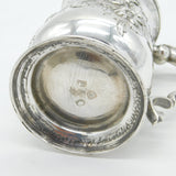 George II Sterling Silver Floral Pattern Christening Mug Antique 1757 London
