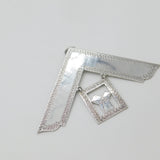 Large Sterling Silver Masonic Collar Medal Antique 1927 Art Deco London Inscribed