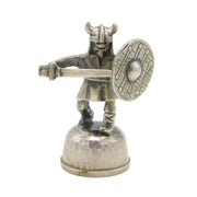 Swedish Heavy Sterling Silver Cast Viking Warrior Figure Vintage 1976