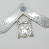 Large Sterling Silver Masonic Collar Medal Antique 1927 Art Deco London Inscribed