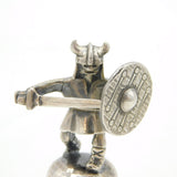 Swedish Heavy Sterling Silver Cast Viking Warrior Figure Vintage 1976