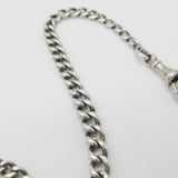 Victorian Sterling Silver Double Albert Watch Chain 1896 Birmingham Antique