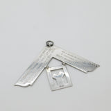 Large Sterling Silver Masonic Collar Medal Antique 1927 Art Deco London Inscribed