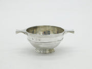 Victorian Scottish Sterling Silver Shilling Coin Set Quaich Cup Antique 1899 Glasgow
