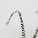 Victorian Sterling Silver Double Albert Watch Chain 1896 Birmingham Antique