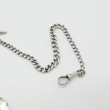 Victorian Sterling Silver Double Albert Watch Chain 1896 Birmingham Antique