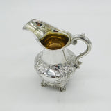 William IV Sterling Silver Floral Pattern Cream Jug Antique 1835 London