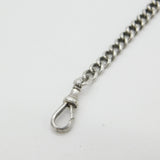 Victorian Sterling Silver Graduating Albert Link Watch Chain 1899 Birmingham