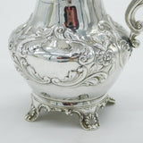 William IV Sterling Silver Floral Pattern Cream Jug Antique 1835 London