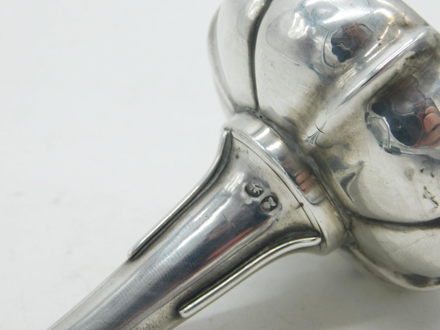 George III Sterling Silver Melon Form Wine Funnel Antique c1800