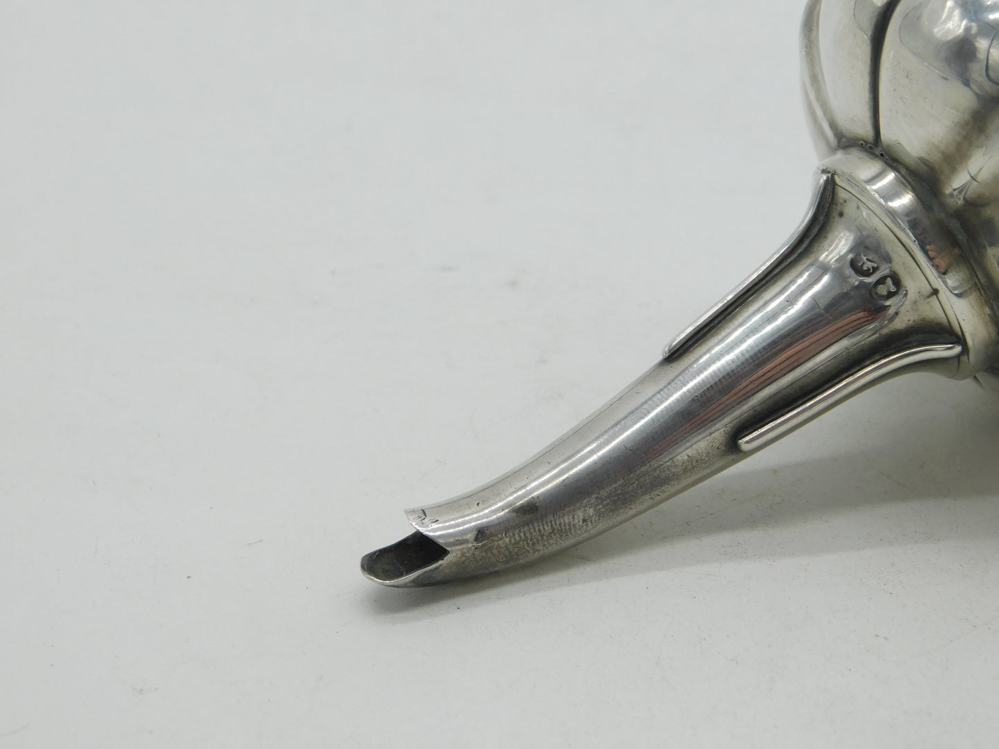 George III Sterling Silver Melon Form Wine Funnel Antique c1800