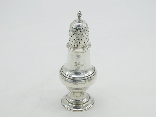 George III Sterling Silver Baluster Muffineer Sugar Caster Antique 1776 London