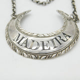 Hester Bateman Georgian Sterling Silver 'Madeira' Crescent Form Decanter Label