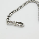Victorian Sterling Silver Graduating Albert Link Watch Chain 1899 Birmingham