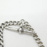 Victorian Sterling Silver Graduating Albert Link Watch Chain 1899 Birmingham