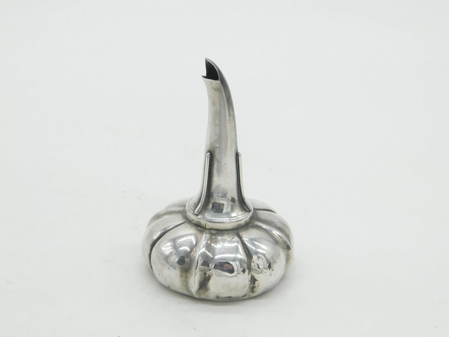 George III Sterling Silver Melon Form Wine Funnel Antique c1800