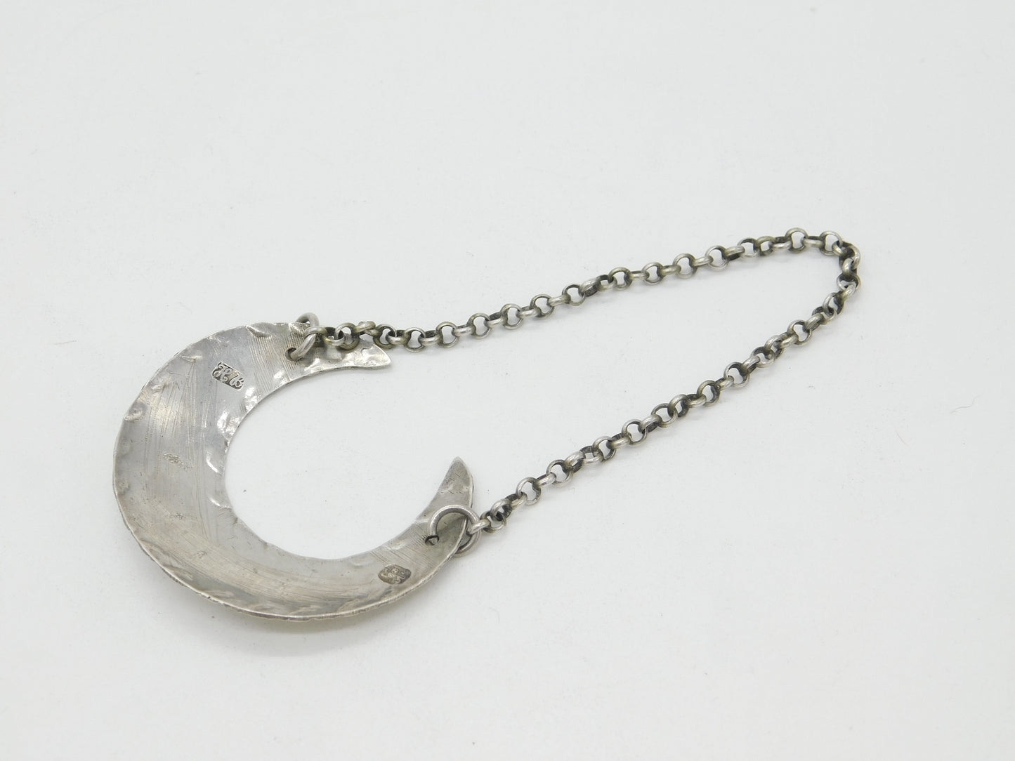 Hester Bateman Georgian Sterling Silver 'Madeira' Crescent Form Decanter Label