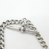 Victorian Sterling Silver Graduating Albert Link Watch Chain 1899 Birmingham