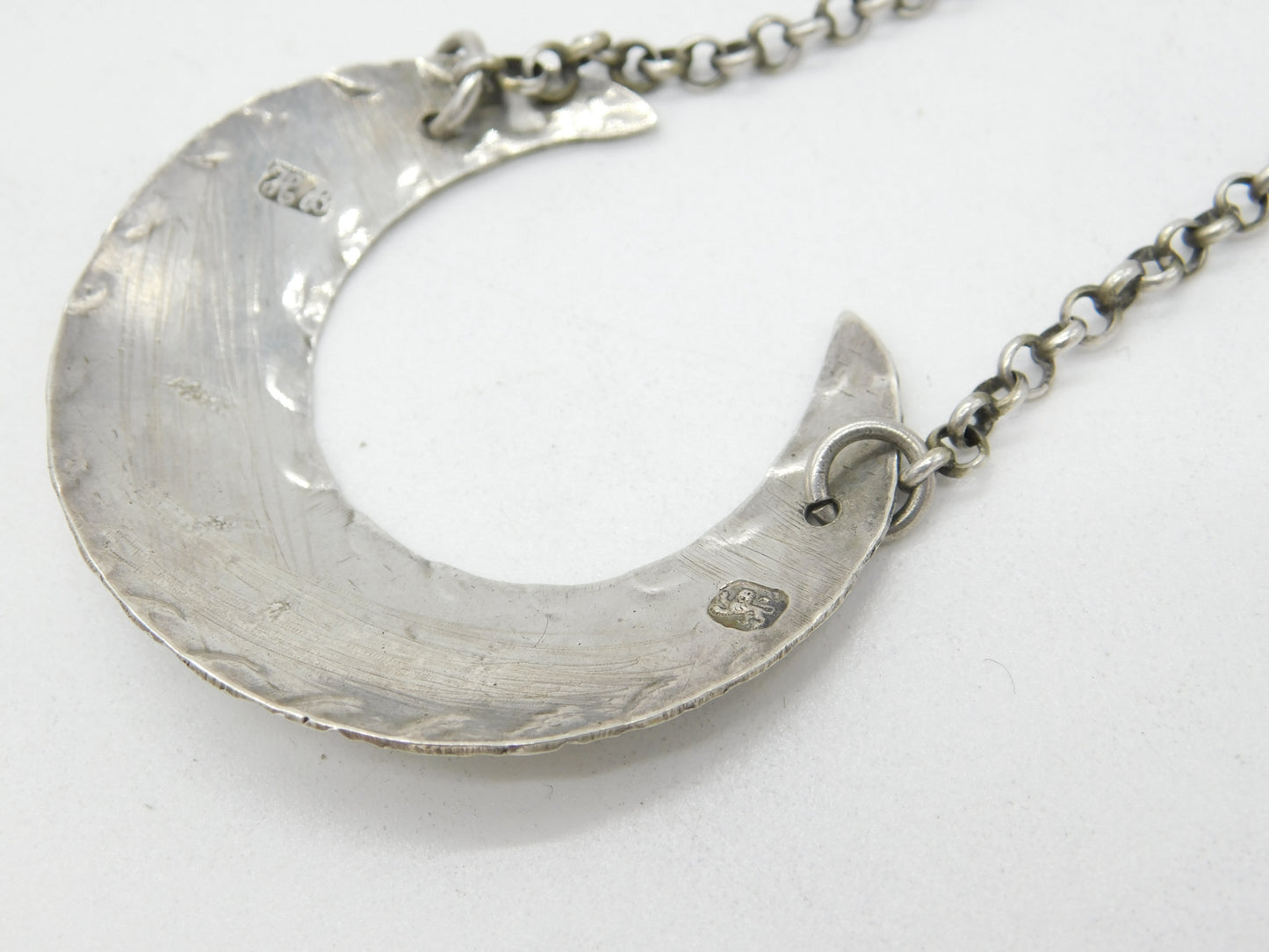 Hester Bateman Georgian Sterling Silver 'Madeira' Crescent Form Decanter Label