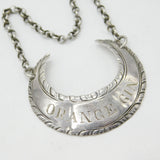 Hester Bateman Georgian Sterling Silver 'Orange Gin' Decanter Label c1770