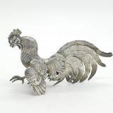 Cast Sterling Silver Cockerel Chicken Statue Figurine Vintage 1975 London