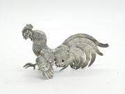 Cast Sterling Silver Cockerel Chicken Statue Figurine Vintage 1975 London