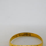 Victorian 18ct Yellow Gold, Garnet & Diamond Boat Ring Antique 1891 Birmingham