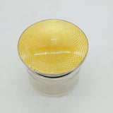 Sterling Silver, Cut Glass, Guilloche Enamel Trinket Pot Antique 1922 Birmingham Art Deco