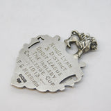 Sterling Silver & Gold Lion Form 'Quoits' Competition Fob Medal Antique 1912