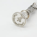Victorian Large Sterling Silver 'Ver Non Semper Viret' Vernon Heraldic Seal 1894