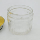 Sterling Silver, Cut Glass, Guilloche Enamel Trinket Pot Antique 1922 Birmingham Art Deco