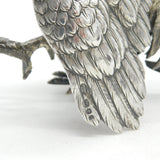 Cast Sterling Silver Cockerel Chicken Statue Figurine Vintage 1975 London