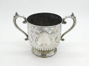 Victorian Sterling Silver Floral Sporting Trophy Cup Antique 1887 Sheffield