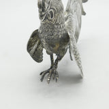 Cast Sterling Silver Cockerel Chicken Statue Figurine Vintage 1975 London