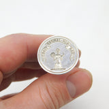 Victorian Large Sterling Silver 'Ver Non Semper Viret' Vernon Heraldic Seal 1894