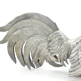 Cast Sterling Silver Cockerel Chicken Statue Figurine Vintage 1975 London