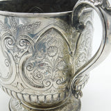 Victorian Sterling Silver Floral Sporting Trophy Cup Antique 1887 Sheffield