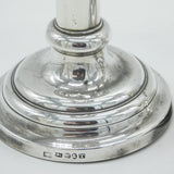 George III Pair of Sterling Silver Table Candlesticks Antique 1816 Sheffield