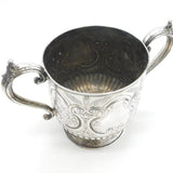 Victorian Sterling Silver Floral Sporting Trophy Cup Antique 1887 Sheffield