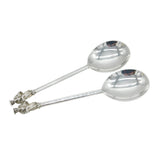 Victorian Sterling Silver Pair of Apostle Tablespoons Antique 1887 Hukin & Heath