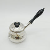 George IV Sterling Silver & Wooden Brandy Warming Pan Antique 1824 London