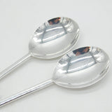 Victorian Sterling Silver Pair of Apostle Tablespoons Antique 1887 Hukin & Heath