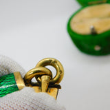Victorian French 18ct Gold Green Guilloche Enamel Pearl Set Bracelet Antique c1860