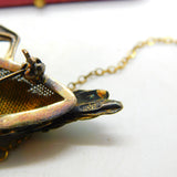 Chinese Export Sterling Silver Gilt & Enamel Exotic Bird Brooch Mid-Century